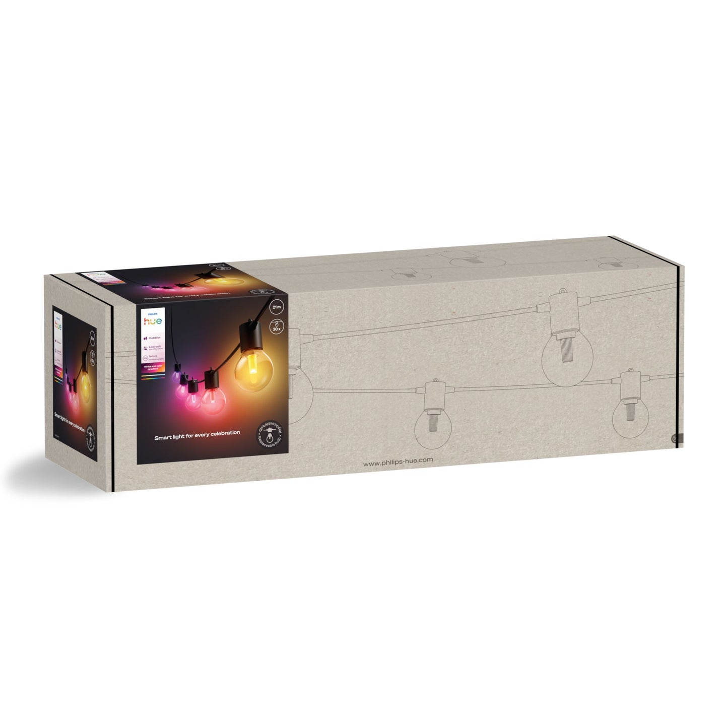 Philips Hue Festavia globe string 21m 30bulb EU
