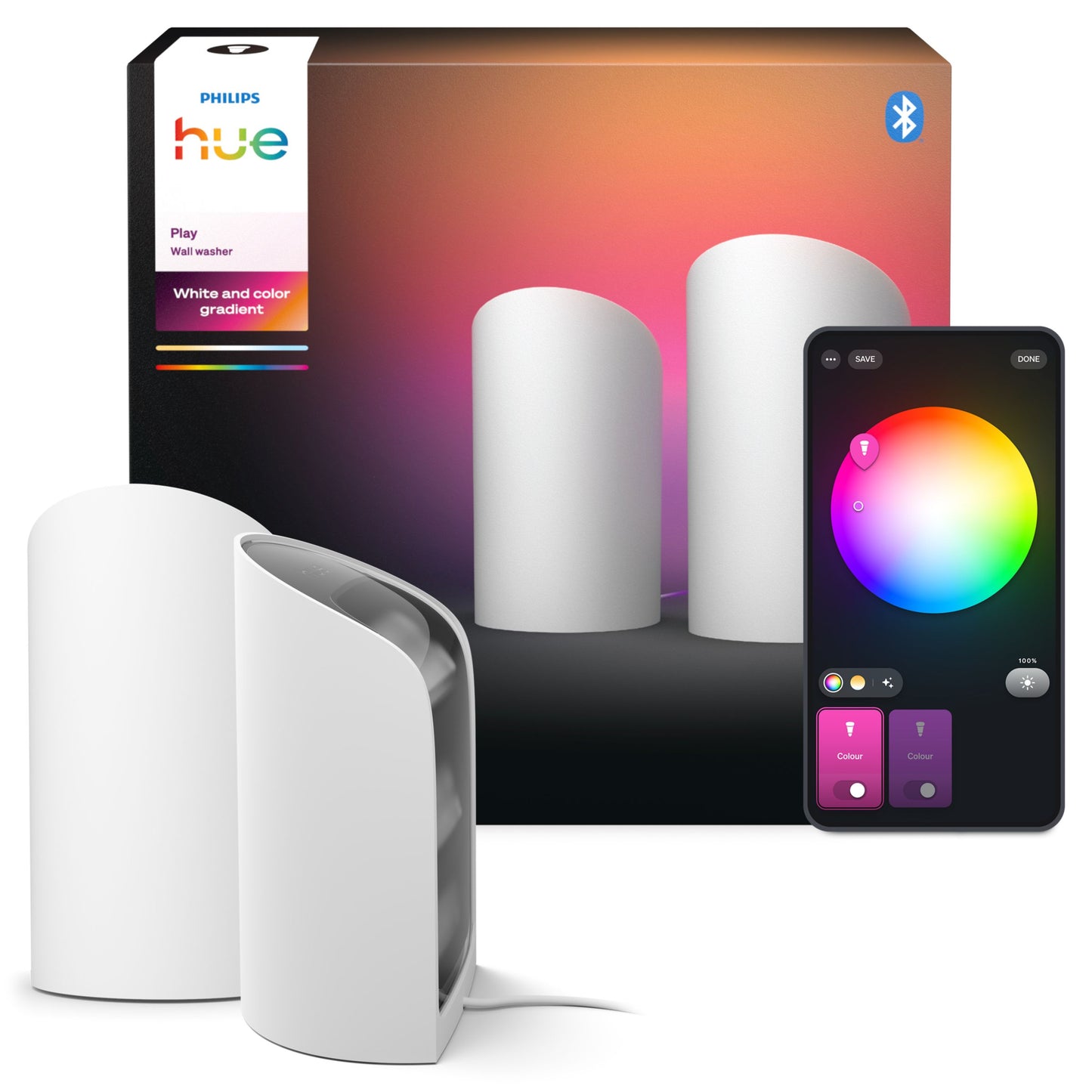 Philips Hue Play White Ambiancell White Ambiancesher 2-pack white EU/UK