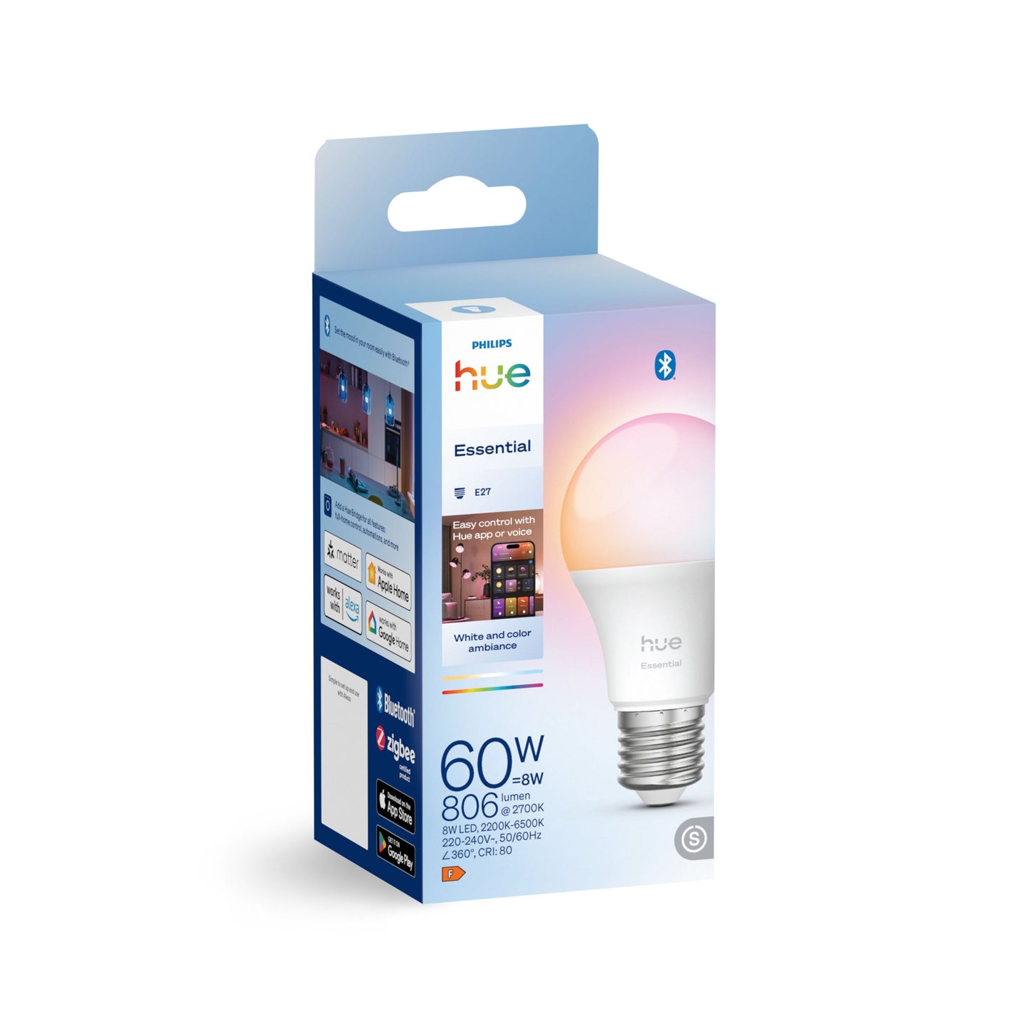 Philips Hue Essential White and Color Ambiance 806 A60 E27 EU
