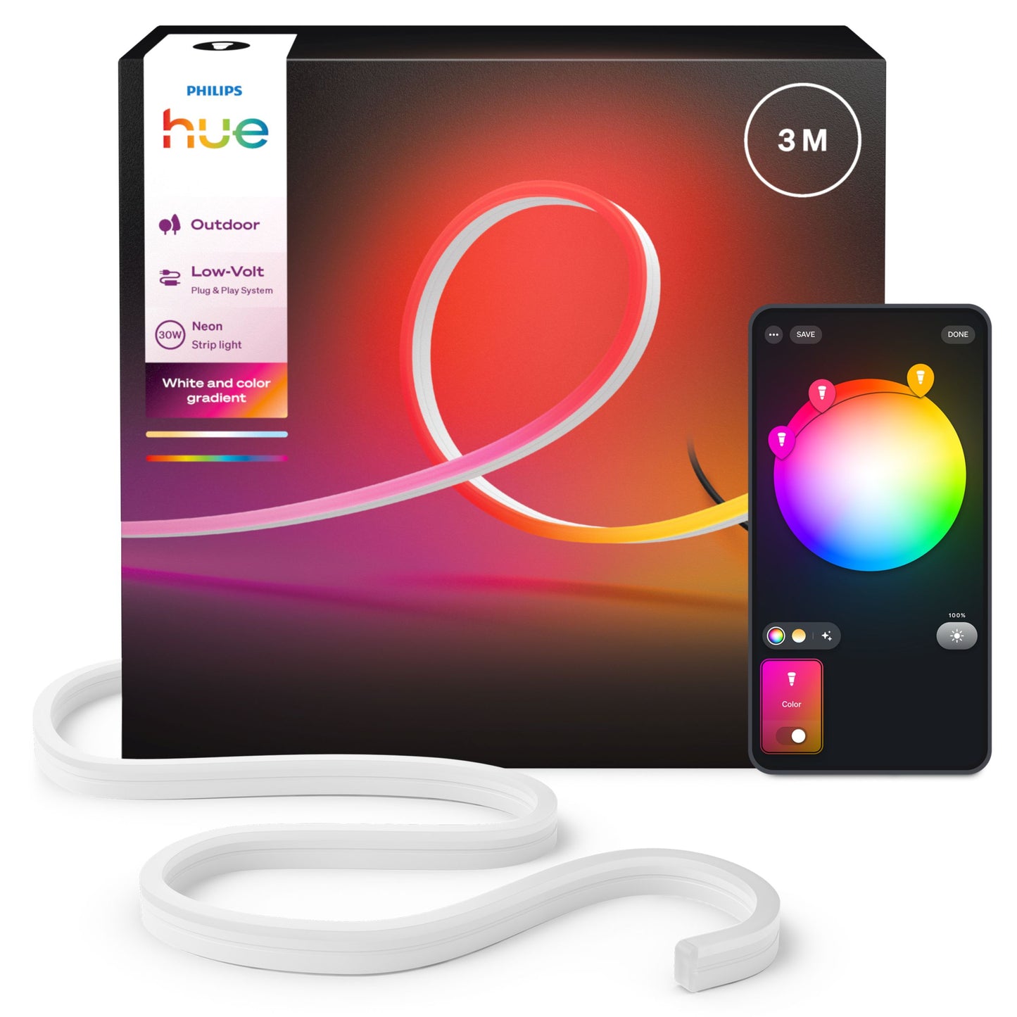 Philips Hue Neon outdoor strip light 3m EU