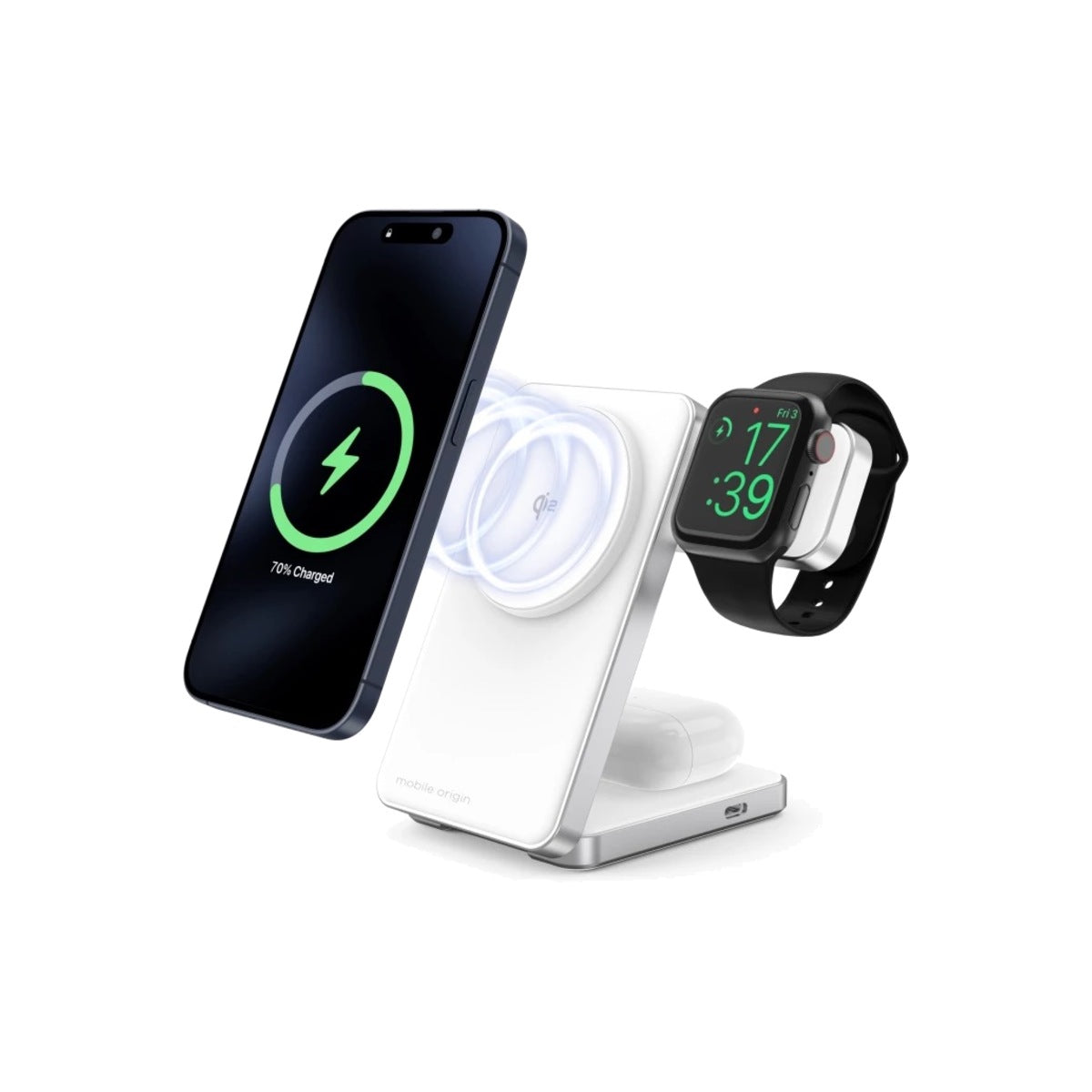 Mobile Origin – Qi2 CompactStand 3in1 - fehér - iSTYLE HU