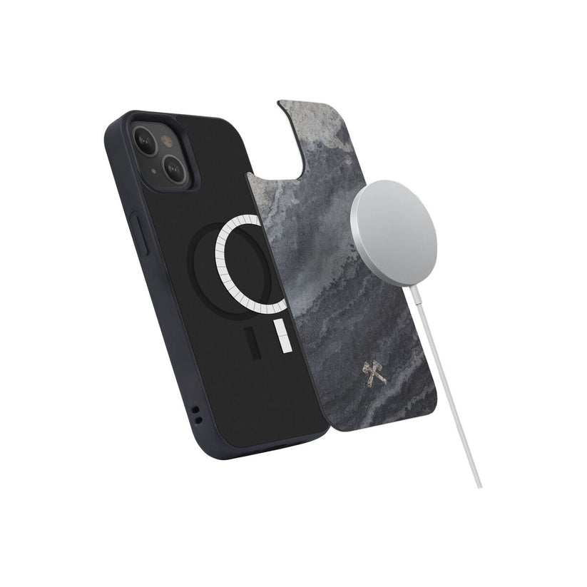 Woodcessories – Bumper Magsafe iPhone 14 Plus tok - szürke palakő - iSTYLE HU