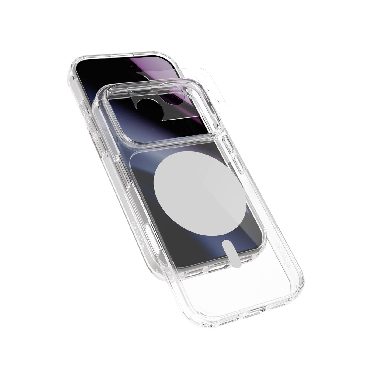 Epico Dot Mag+ Case iPhone 17 Pro Max/18 Pro Max Qi2 & MagSafe kompatibilis - Szürke (Keresztpánt kompatibilis & Kamerasziget védő)