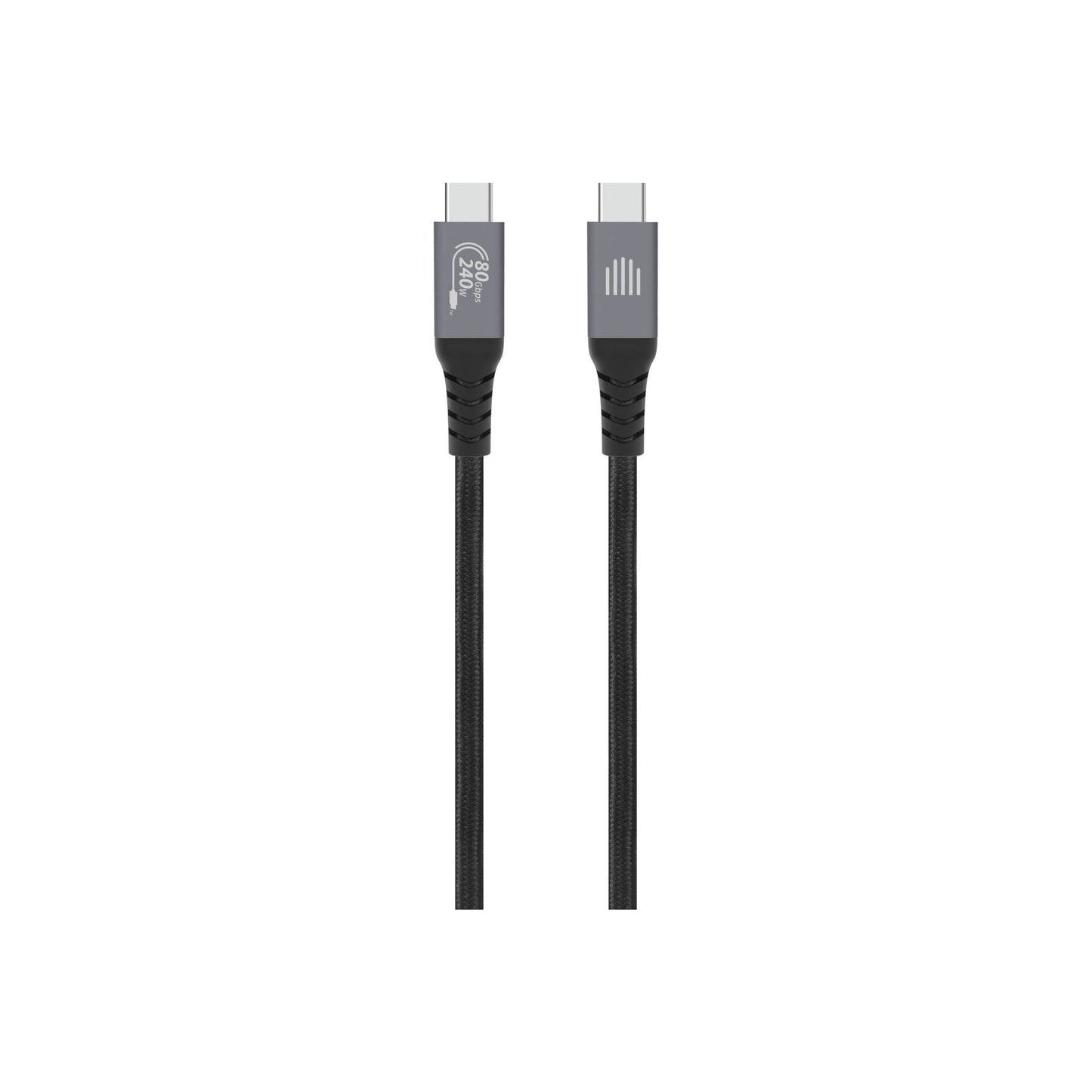 Dviced USB4 Fonott Kábel, 80 Gbps, 240 W, (Thunderbolt-kompatibilis), 1m - fekete