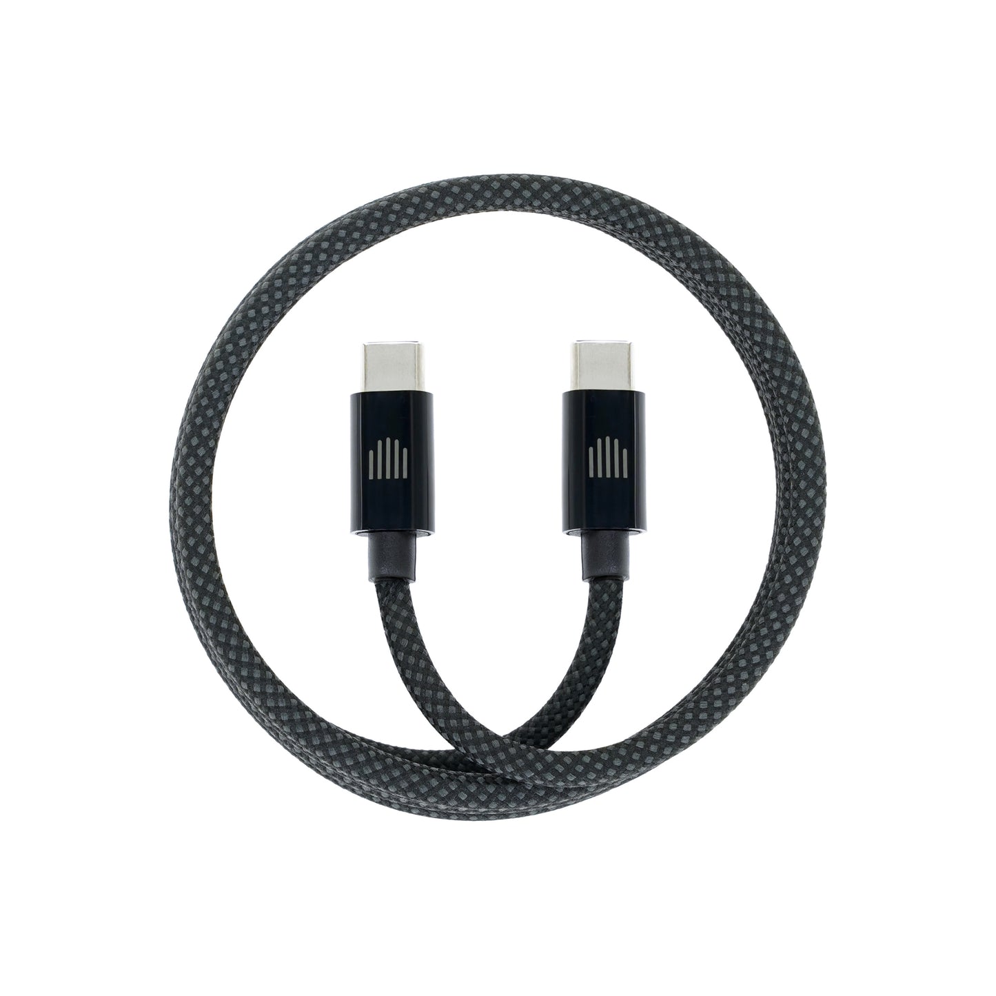 Dviced USB-C - USB-C mágneses fonott kábel, 1,25m - sötétszürke