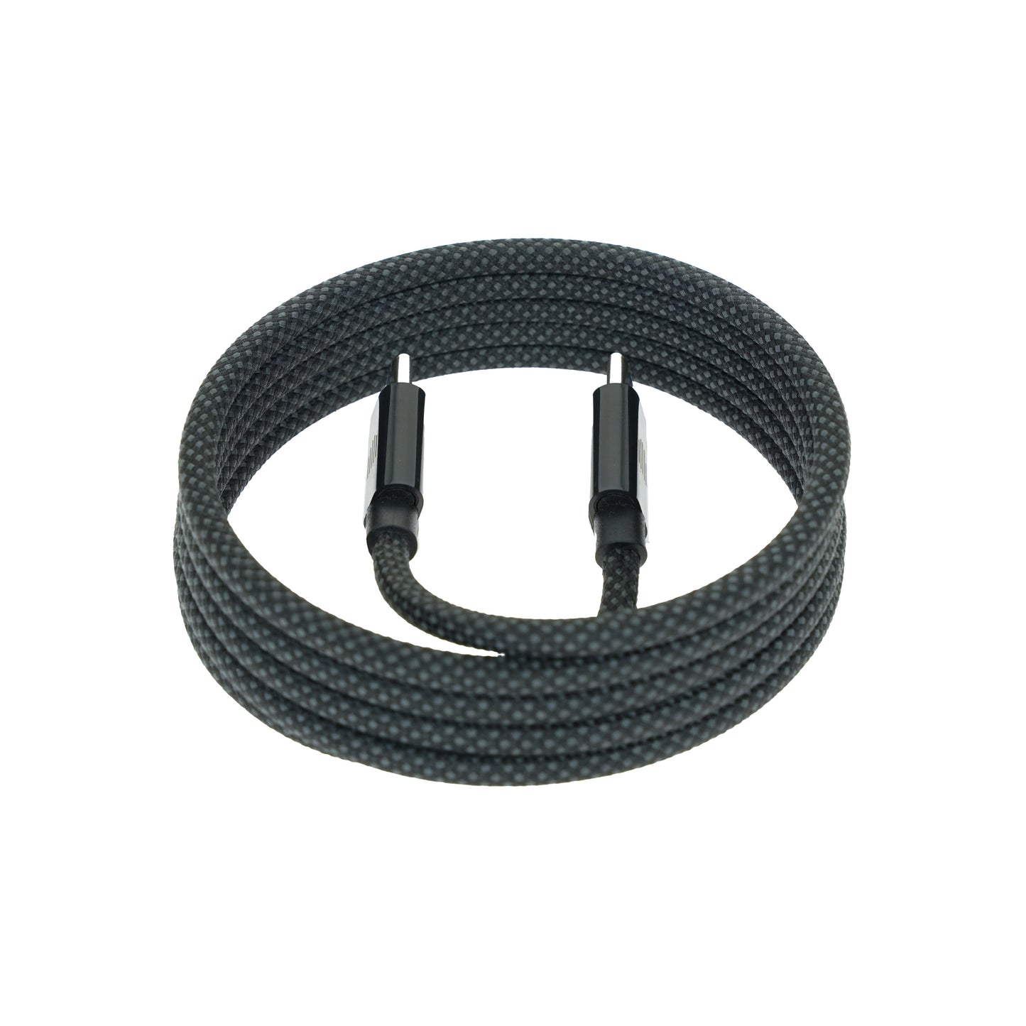 Dviced USB-C - USB-C mágneses fonott kábel, 1,25m - sötétszürke