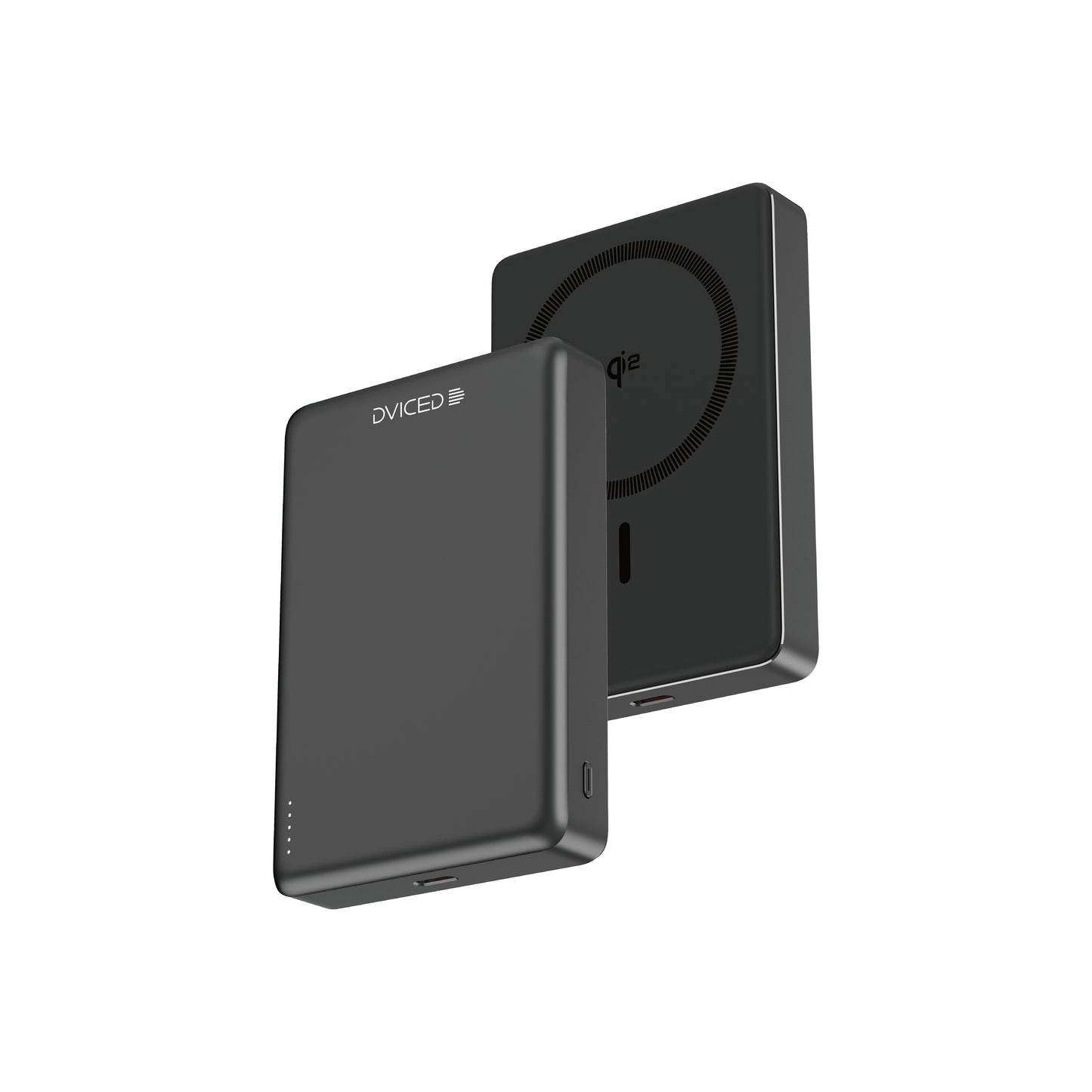 Dviced Ultravékony Qi2 Power Bank 10000mAh - fekete