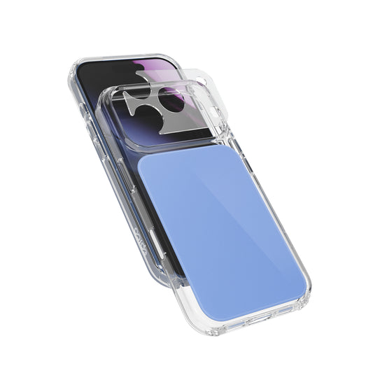 Epico Tile Mag+ Case iPhone 17 Pro Max/18 Pro Max Qi2 & MagSafe kompatibilis - Világos kék (Keresztpánt kompatibilis & Kamerasziget védő)