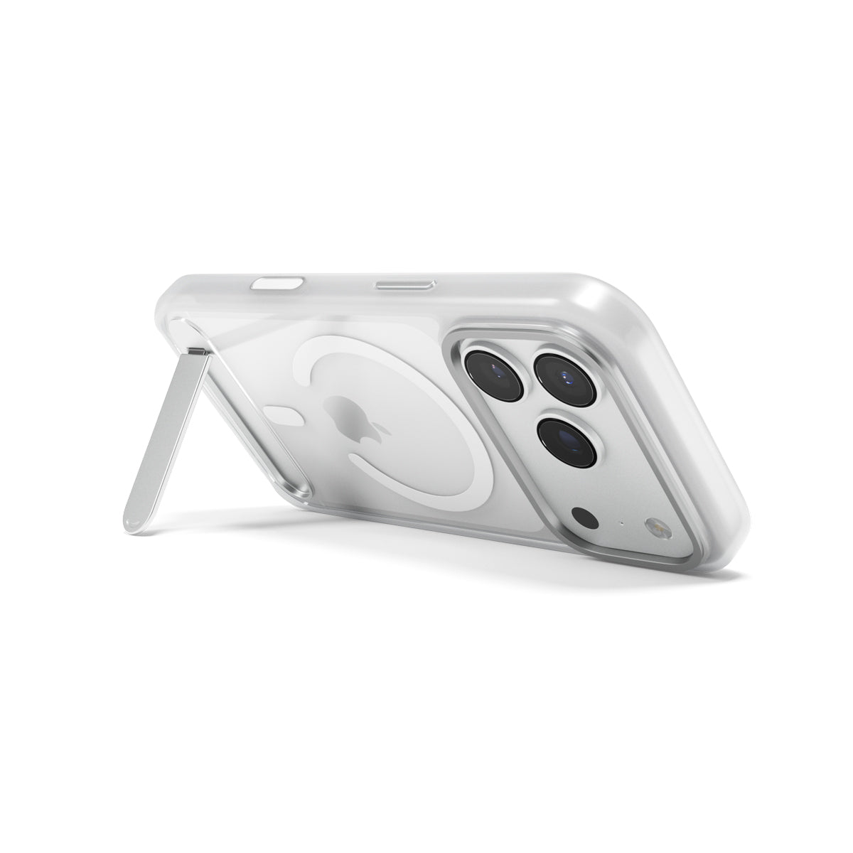 Epico HeroStand Pro Mag+ Case iPhone 17 Pro/18 Pro with foldable stand - Matt Átlátszó (Keresztpánt kompatibilis & Kamerasziget védő)