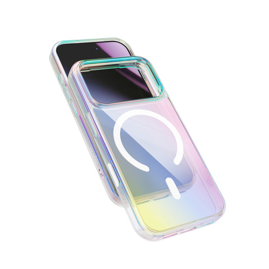 Epico Holografikus Hero Mag+ Case iPhone 17 Pro Max/18 Pro Max Qi2 & MagSafe kompatibilis - Holografikus (Keresztpánt kompatibilis & Kamerasziget védő)