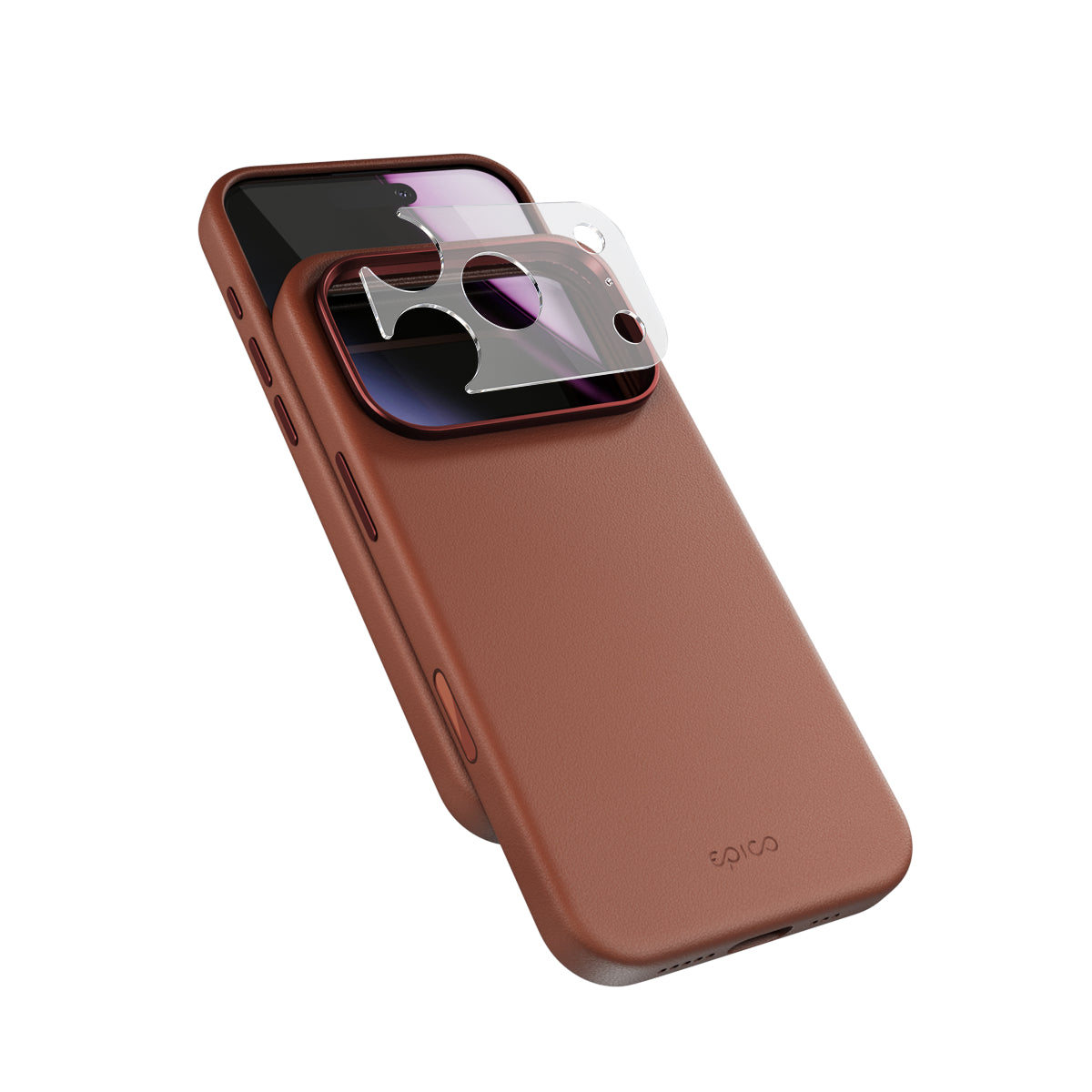 Epico Leather Pro Mag+ Case iPhone 17 Pro/18 Pro Qi2 & MagSafe kompatibilis - Barna (Kamerasziget védő)