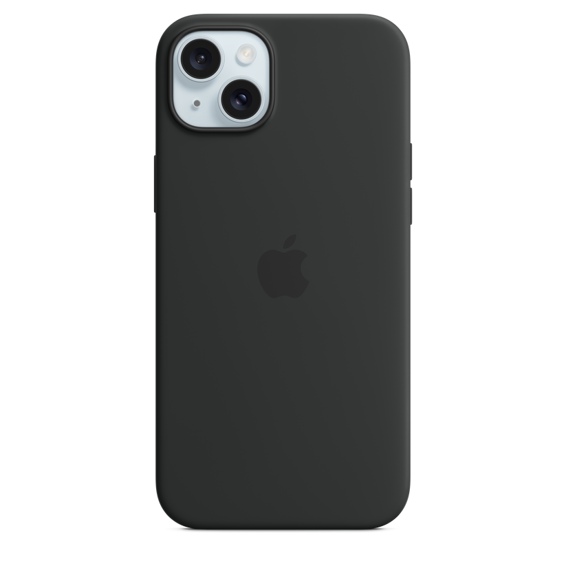 iPhone 15 Plus MagSafe–rögzítésű szilikontok – fekete - iSTYLE HU