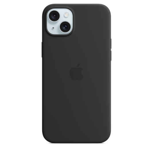 iPhone 15 Plus MagSafe–rögzítésű szilikontok – fekete - iSTYLE HU