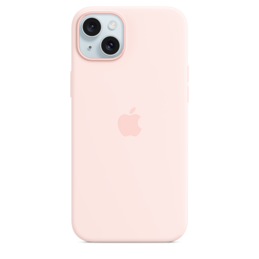 iPhone 15 Plus MagSafe–rögzítésű szilikontok – lágy rózsaszín - iSTYLE HU