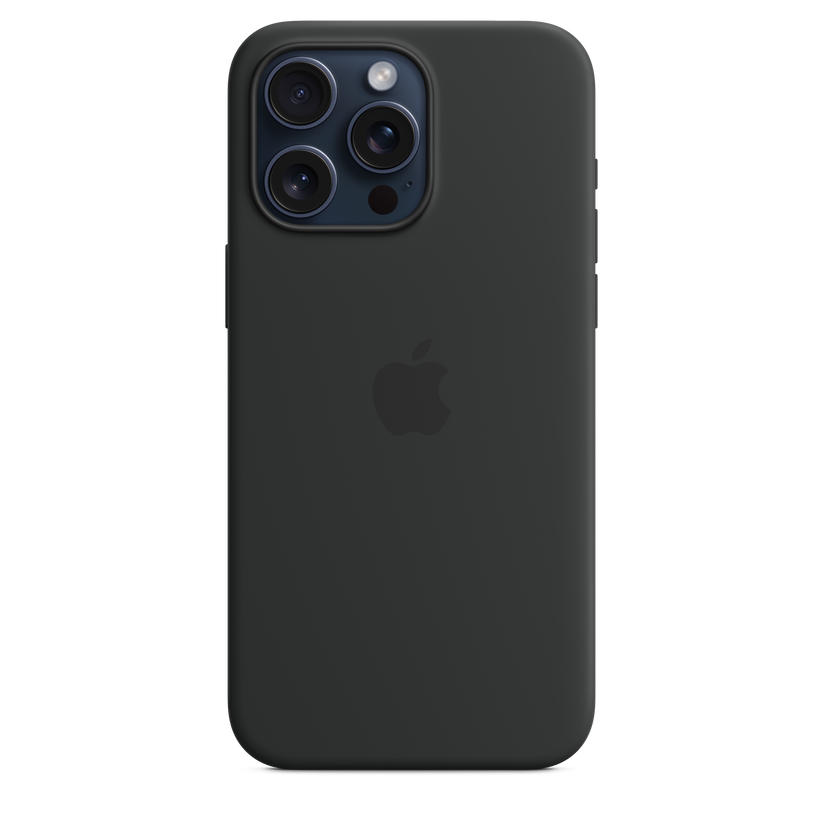 iPhone 15 Pro Max MagSafe–rögzítésű szilikontok – fekete - iSTYLE HU