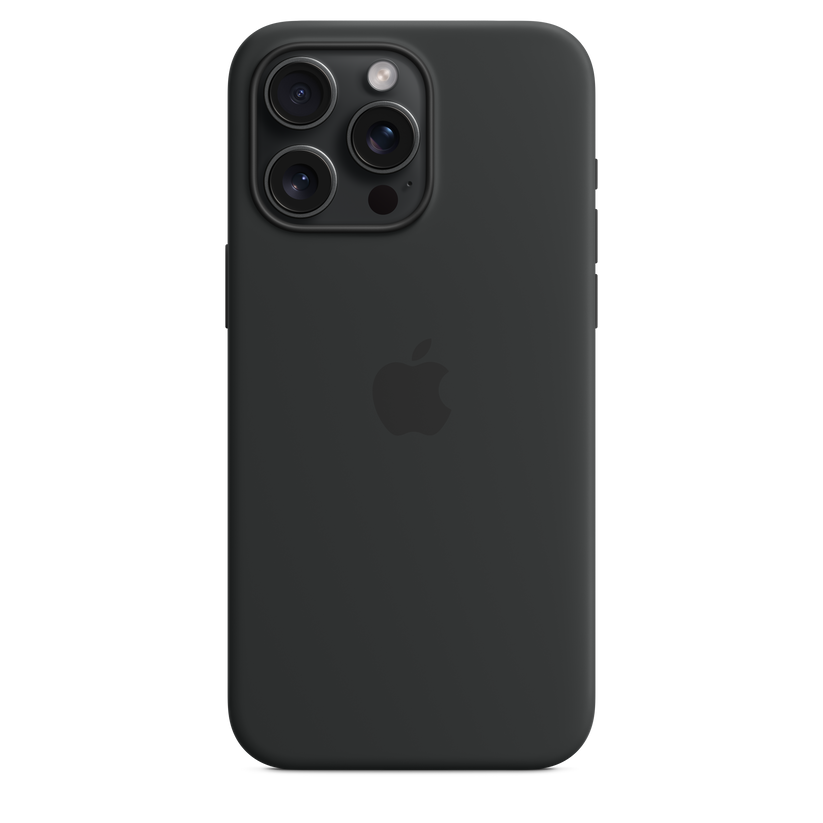 iPhone 15 Pro Max MagSafe–rögzítésű szilikontok – fekete - iSTYLE HU