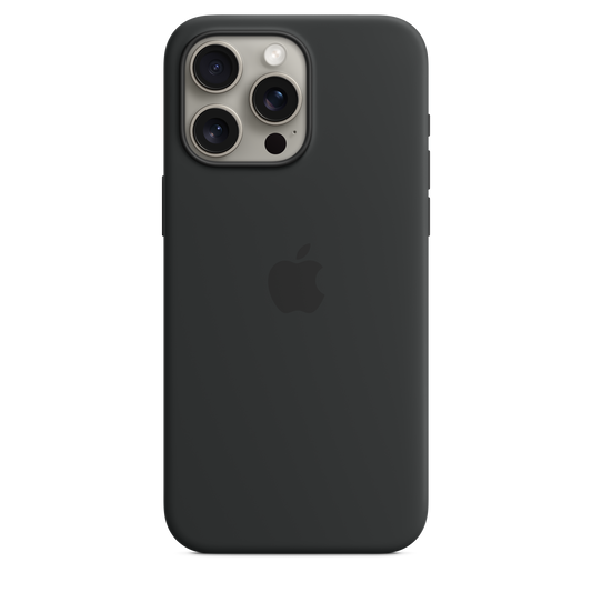 iPhone 15 Pro Max MagSafe–rögzítésű szilikontok – fekete - iSTYLE HU