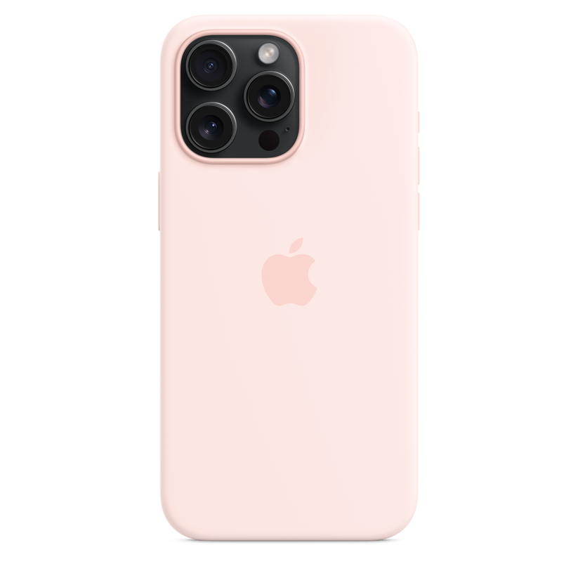 iPhone 15 Pro Max MagSafe–rögzítésű szilikontok – lágy rózsaszín - iSTYLE HU