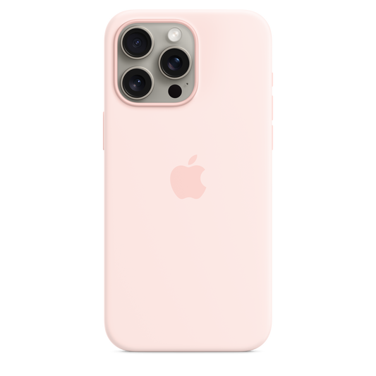 iPhone 15 Pro Max MagSafe–rögzítésű szilikontok – lágy rózsaszín - iSTYLE HU