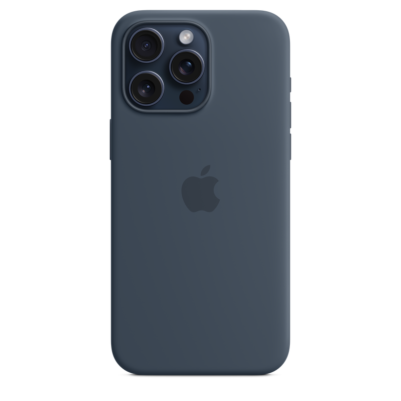 iPhone 15 Pro Max MagSafe–rögzítésű szilikontok – viharkék - iSTYLE HU