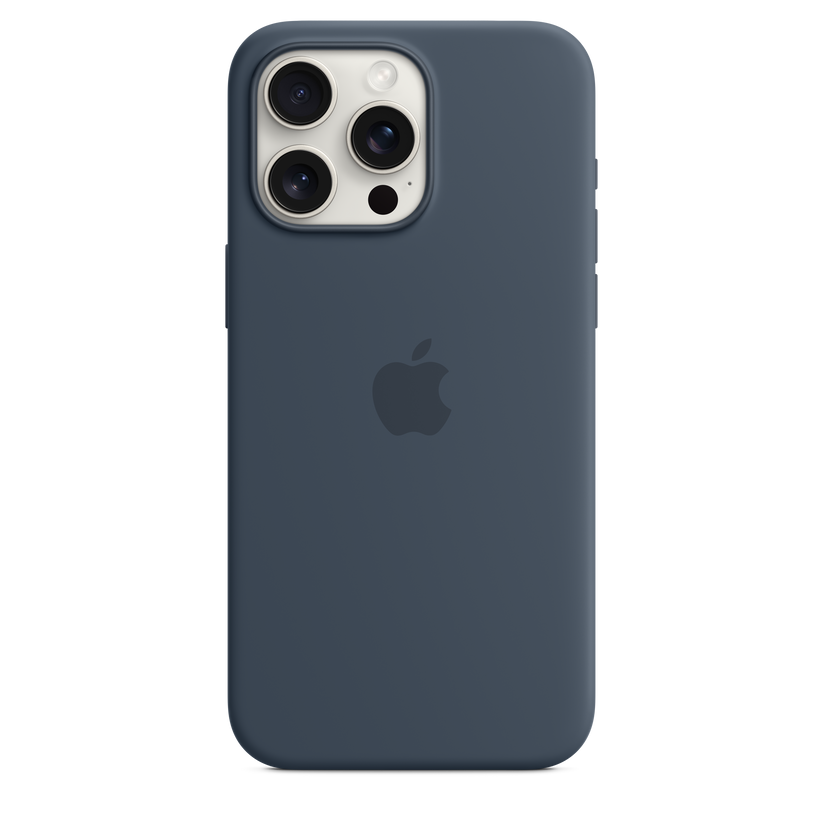 iPhone 15 Pro Max MagSafe–rögzítésű szilikontok – viharkék - iSTYLE HU