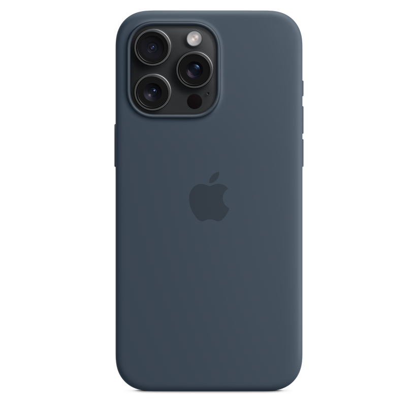 iPhone 15 Pro Max MagSafe–rögzítésű szilikontok – viharkék - iSTYLE HU