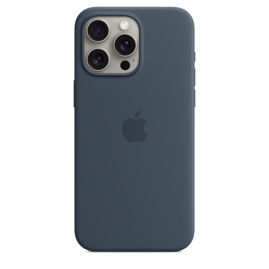 iPhone 15 Pro Max MagSafe–rögzítésű szilikontok – viharkék - iSTYLE HU