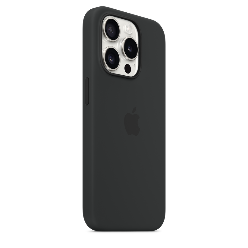 iPhone 15 Pro MagSafe–rögzítésű szilikontok – fekete - iSTYLE HU