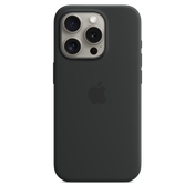 iPhone 15 Pro MagSafe–rögzítésű szilikontok – fekete - iSTYLE HU