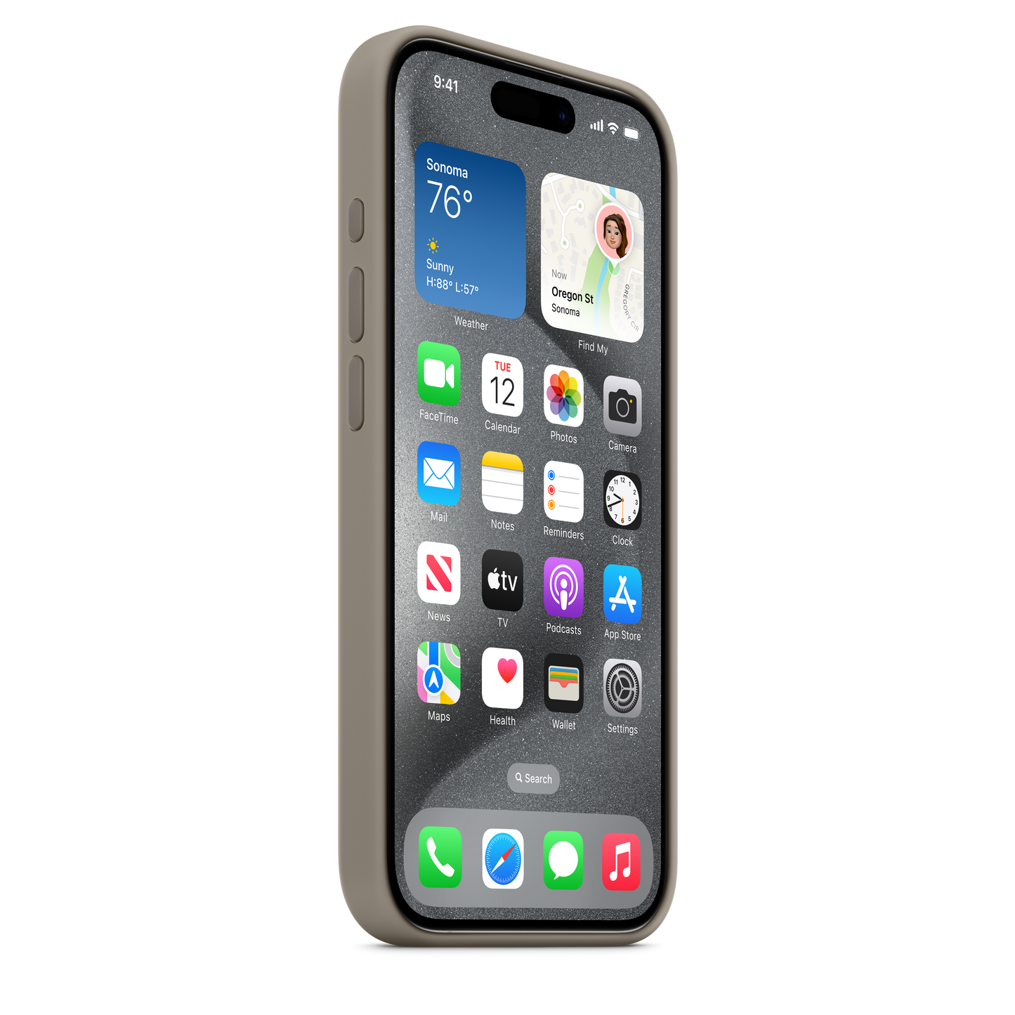 iPhone 15 Pro MagSafe–rögzítésű szilikontok – sziklaszürke - iSTYLE HU