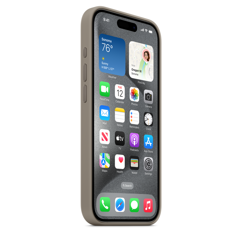 iPhone 15 Pro MagSafe–rögzítésű szilikontok – sziklaszürke - iSTYLE HU