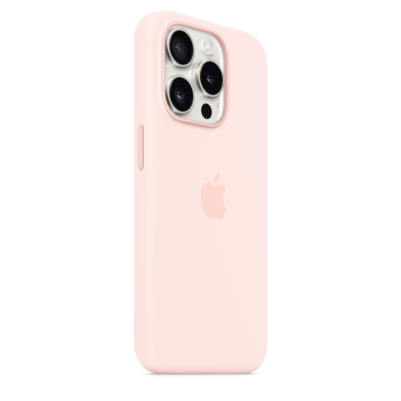 iPhone 15 Pro MagSafe–rögzítésű szilikontok – lágy rózsaszín - iSTYLE HU
