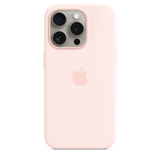 iPhone 15 Pro MagSafe–rögzítésű szilikontok – lágy rózsaszín - iSTYLE HU