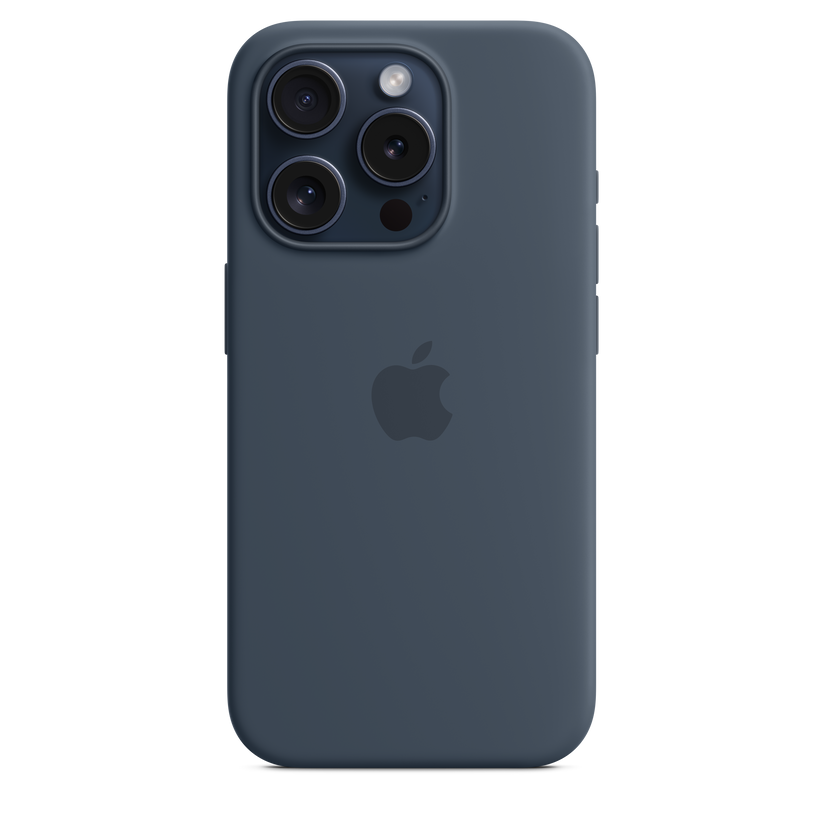 iPhone 15 Pro MagSafe–rögzítésű szilikontok – viharkék - iSTYLE HU