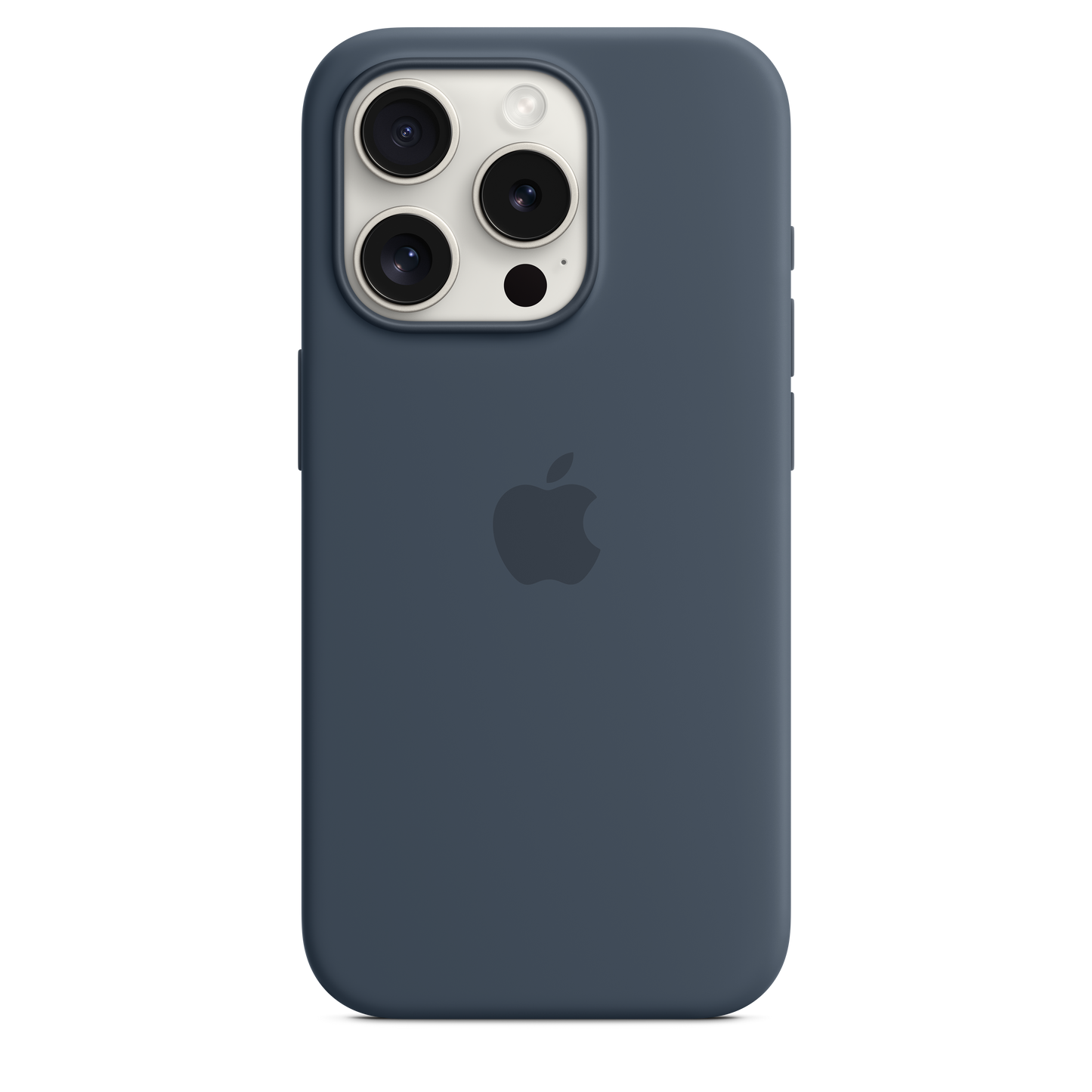 iPhone 15 Pro MagSafe–rögzítésű szilikontok – viharkék - iSTYLE HU