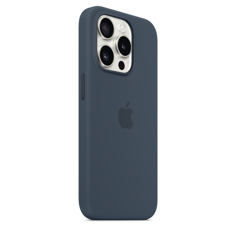 iPhone 15 Pro MagSafe–rögzítésű szilikontok – viharkék - iSTYLE HU