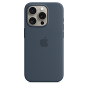 iPhone 15 Pro MagSafe–rögzítésű szilikontok – viharkék - iSTYLE HU