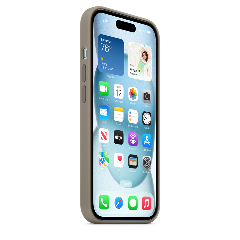 iPhone 15 MagSafe–rögzítésű szilikontok – sziklaszürke - iSTYLE HU