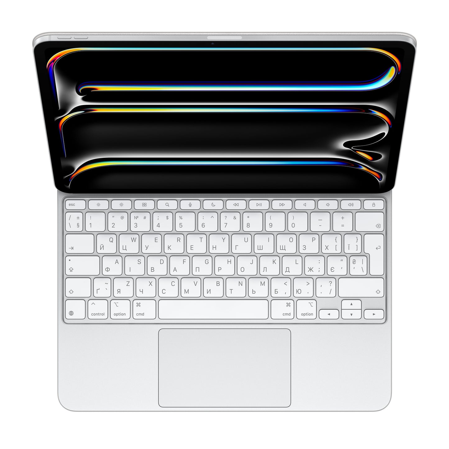 Magic Keyboard 13 hüvelykes iPad Próhoz (M4) – ukrán – fehér - iSTYLE HU