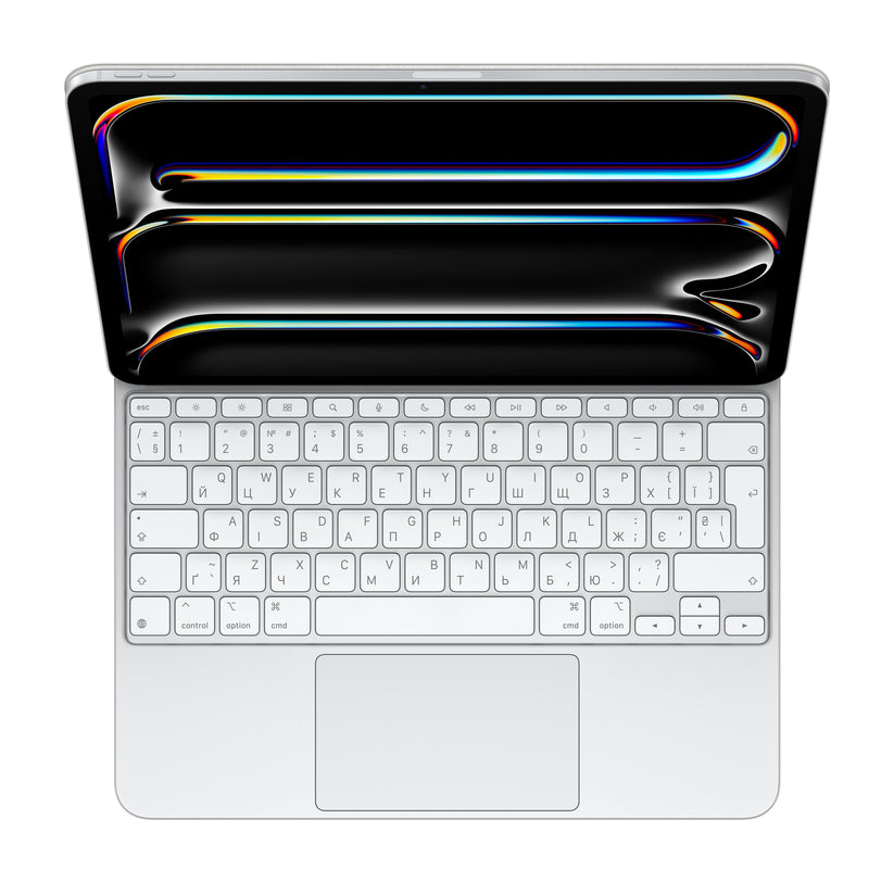 Magic Keyboard 13 hüvelykes iPad Próhoz (M4) – ukrán – fehér - iSTYLE HU