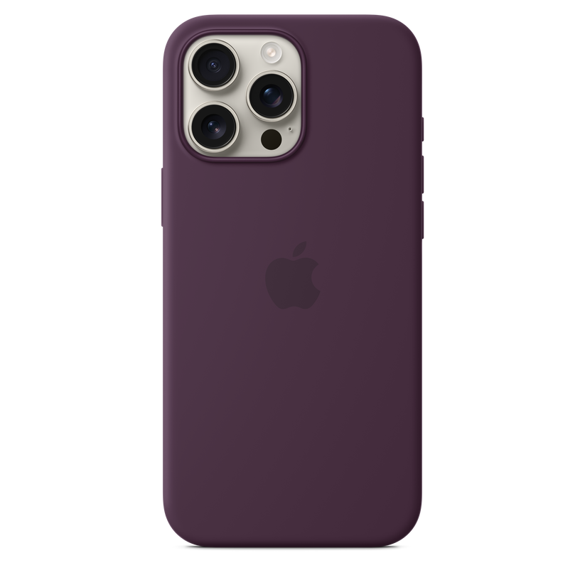 iPhone 16 Pro Max MagSafe–rögzítésű szilikontok – szilva - iSTYLE HU