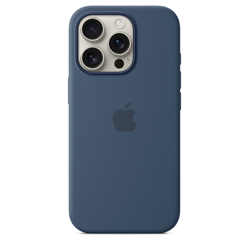 iPhone 16 Pro MagSafe–rögzítésű szilikontok – denim - iSTYLE HU