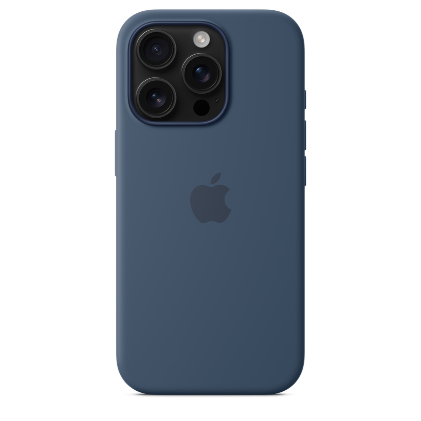 iPhone 16 Pro MagSafe–rögzítésű szilikontok – denim - iSTYLE HU