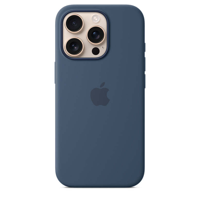 iPhone 16 Pro MagSafe–rögzítésű szilikontok – denim - iSTYLE HU