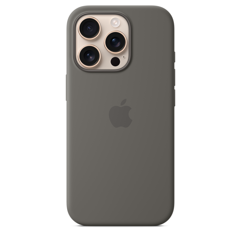 iPhone 16 Pro MagSafe–rögzítésű szilikontok – kőszürke - iSTYLE HU