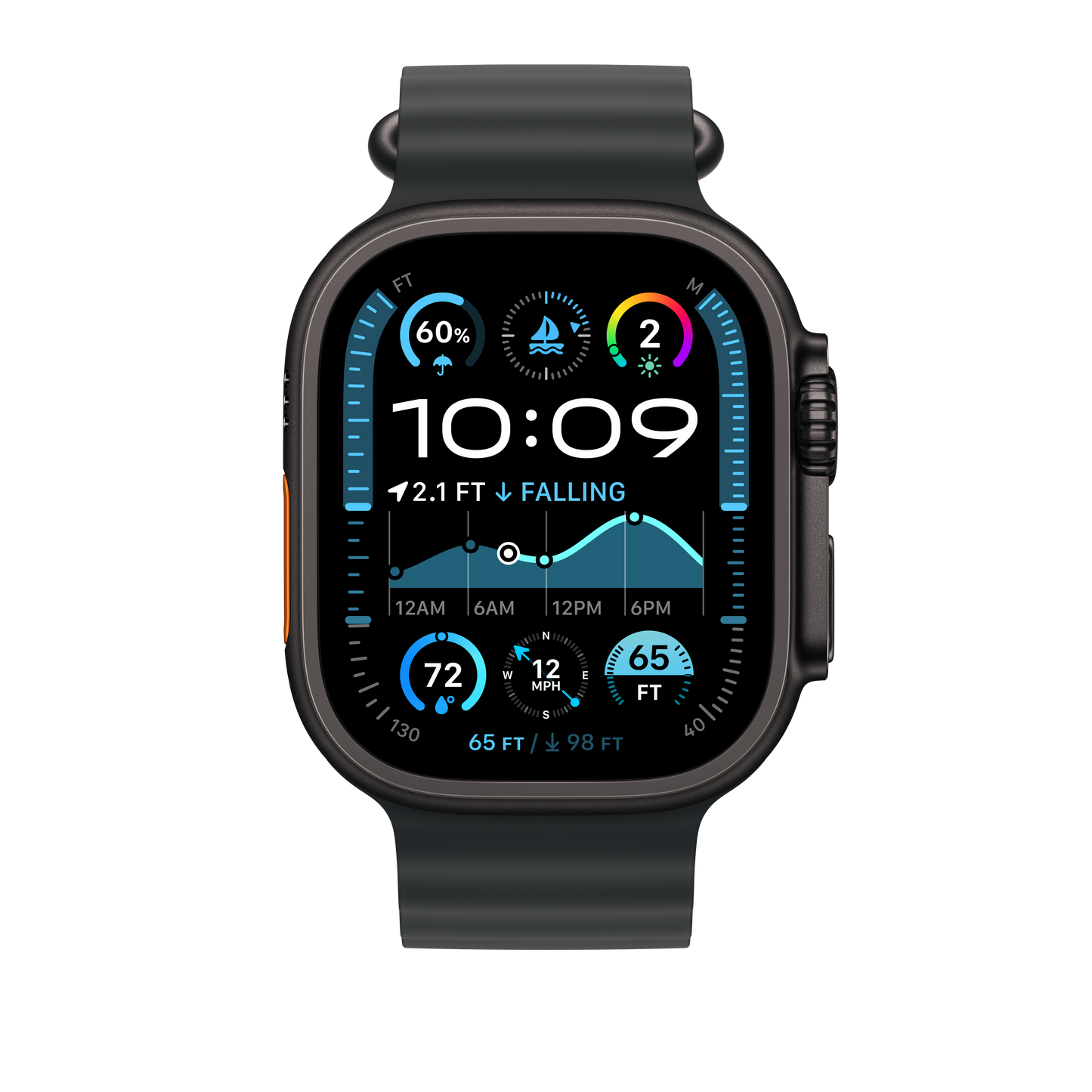 49mm fekete óceán szíj – fekete – natúr titán - iSTYLE HU