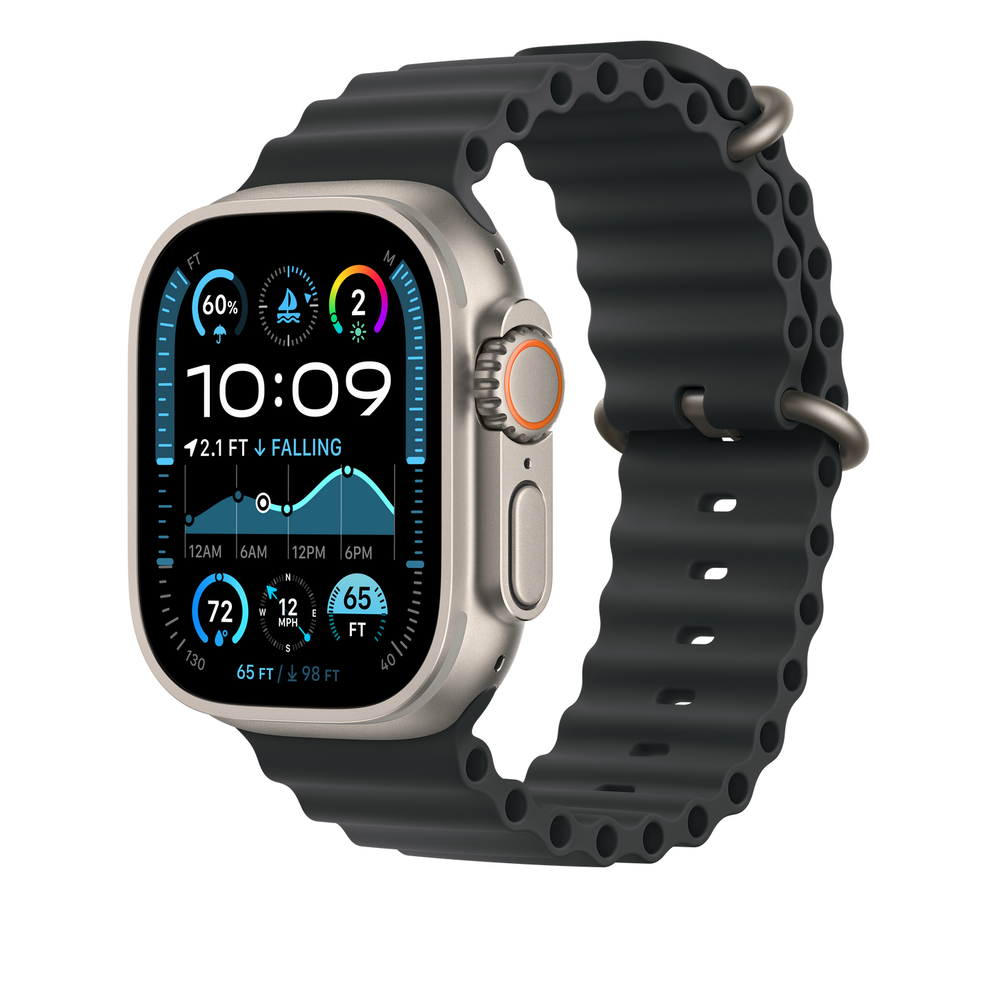 49mm fekete óceán szíj – natúr titán Finish - iSTYLE HU