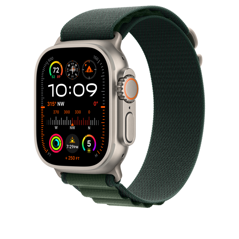 49mm sötétzöld alpesi szíj – Large – natúr titán Finish - iSTYLE HU