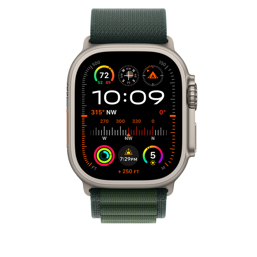 49mm sötétzöld alpesi szíj – Large – natúr titán Finish - iSTYLE HU