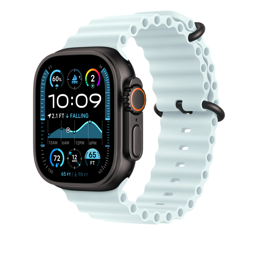 49mm gleccserkék óceán szíj – fekete – natúr titán - iSTYLE HU